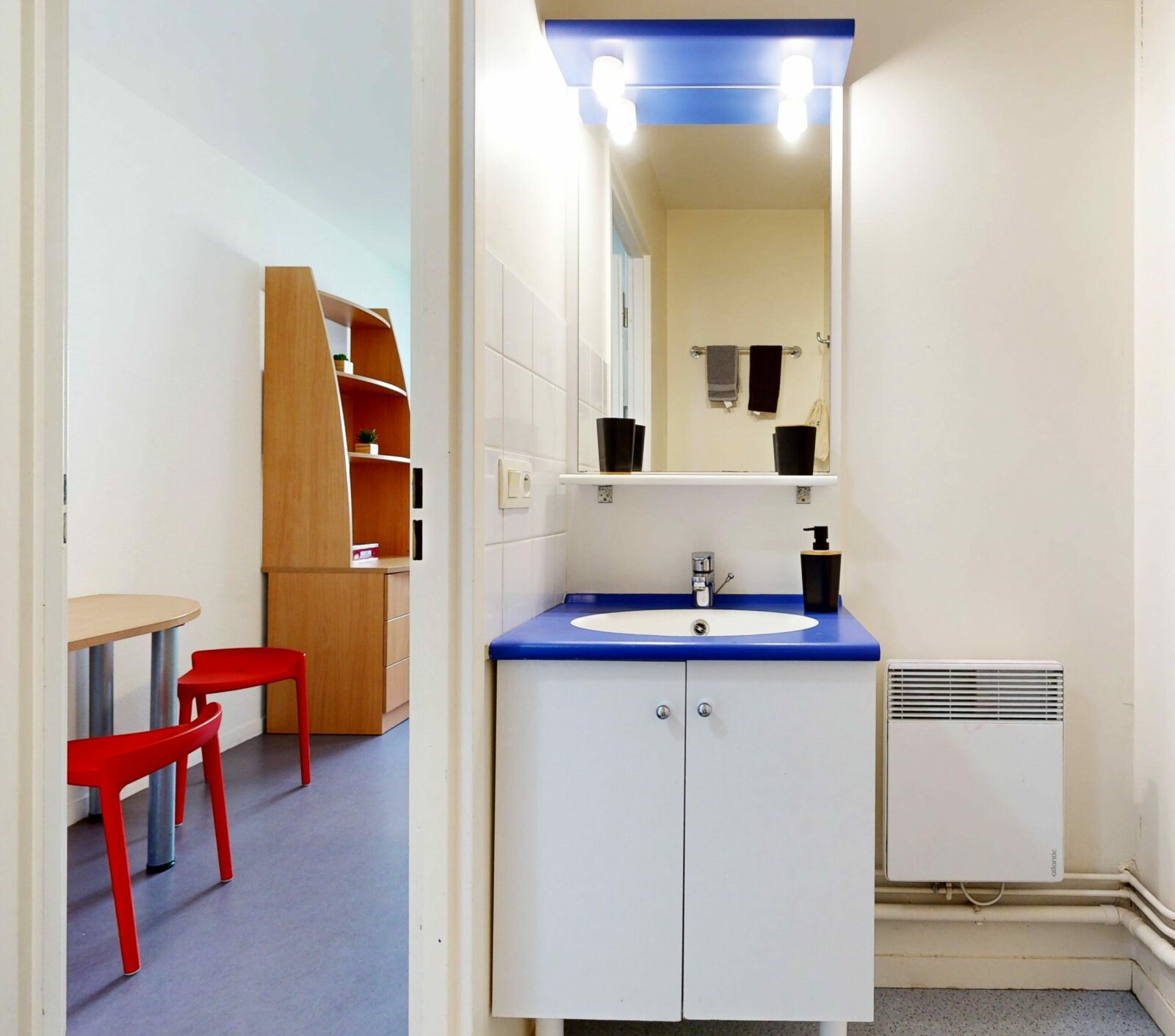 salle d'eau résidence étudiante Terre Des Hommes à Bruz - Arpej