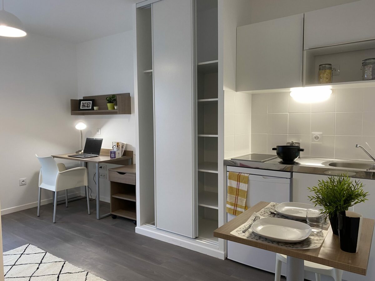 kitchenette résidence étudiante Nicolas Copernic à Champs-sur-Marne - ARPEJ