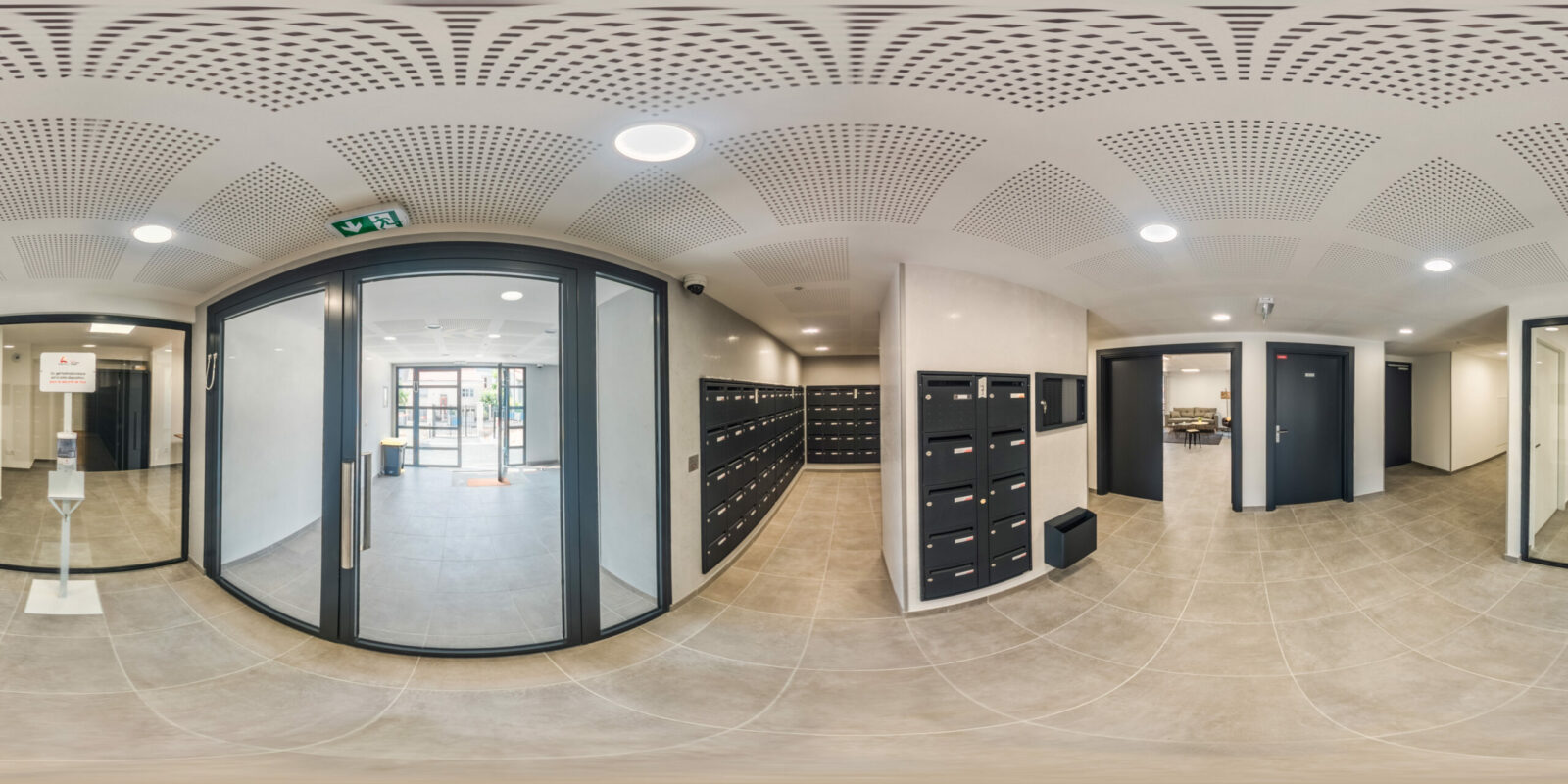 hall d'entrée résidence étudiante Simone Veil à Neuilly-Plaisance - Arpej