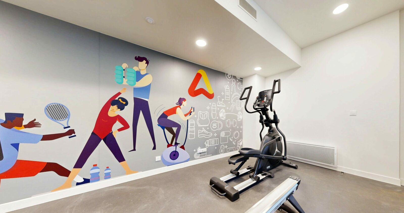 salle de sport résidence étudiante Danielle Casanova à Paris 18ème - ARPEJ