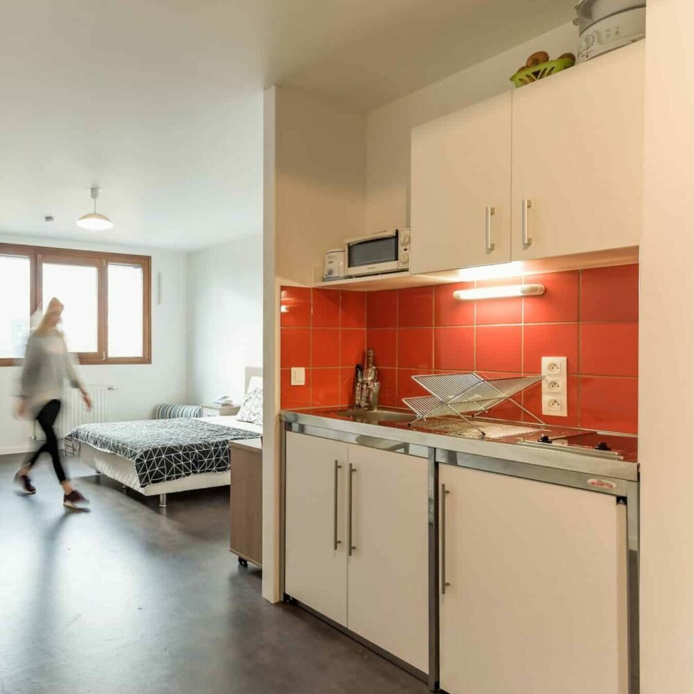 Kitchenette résidence étudiante Camille Sée à Saint Denis - ARPEJ