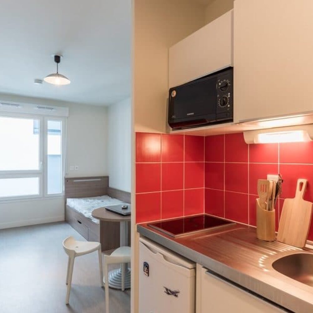 studio avec kitchenette résidence jeunes actifs Philippe Auguste à Vincennes - ARPEJ