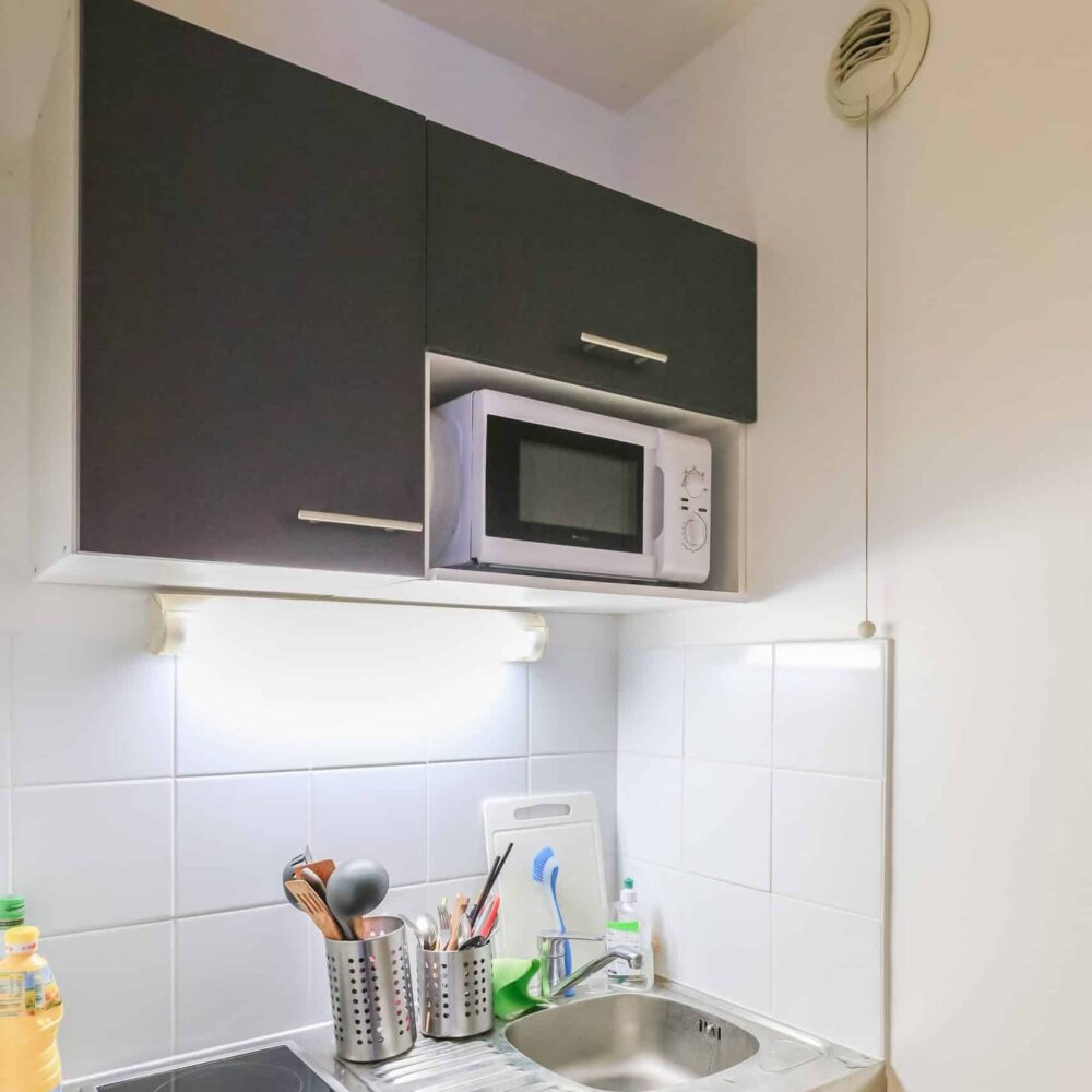 Kitchenette résidence étudiante Porte d'Italie à Kremlin-Bicêtre -Arpej