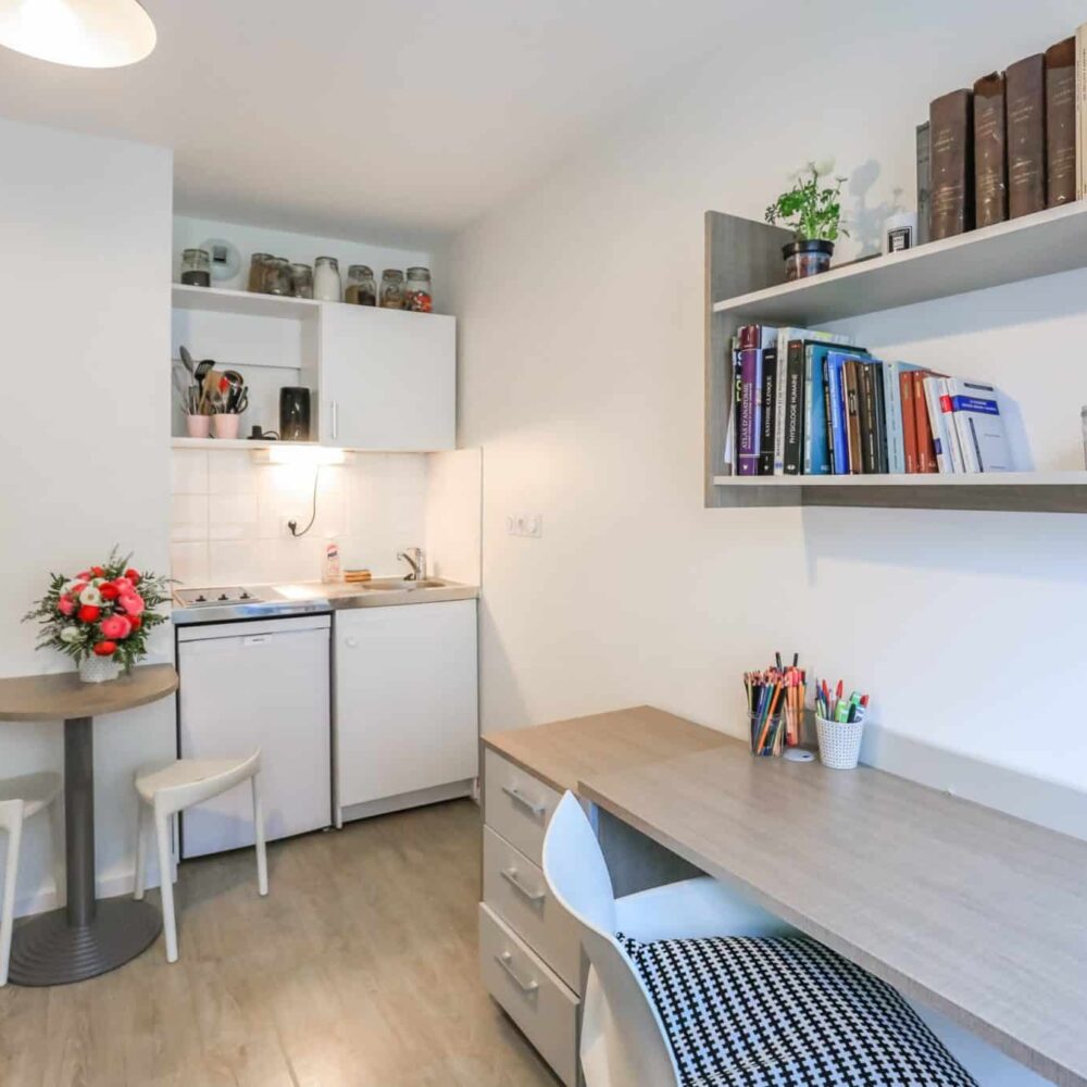 kitchenette résidence étudiante Renon à Vincennes - ARPEJ